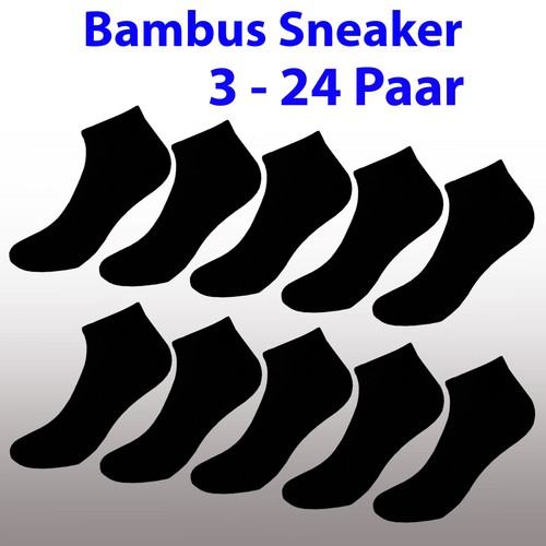 Sneaker schwarz bambus - 3-24,
