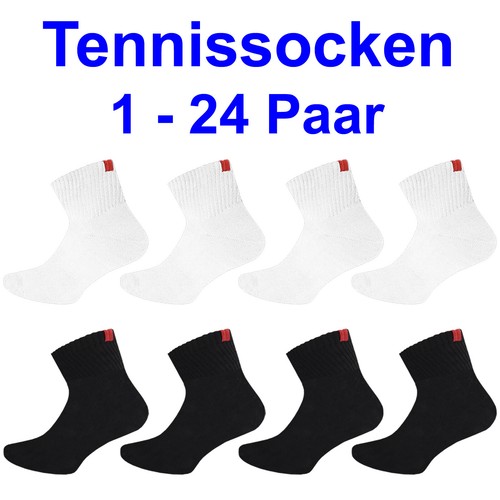 Socken schwarz tennis frottee - schwarz,