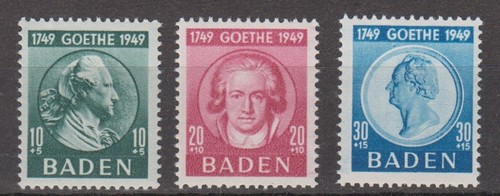 Baden 49 postfrisch - baden,, 47-49,